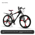 Tourii PXJB Mountain bike 18/20/22 inch 21 speed dual disc brake shift bike with headlights, suitable for children aged 8-12-15 (black and red)