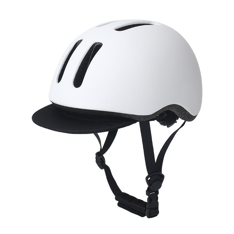 Urban Cycling Helmet with Visor – Lightweight One-Piece Shell for Bike, Scooter & Roller Skating