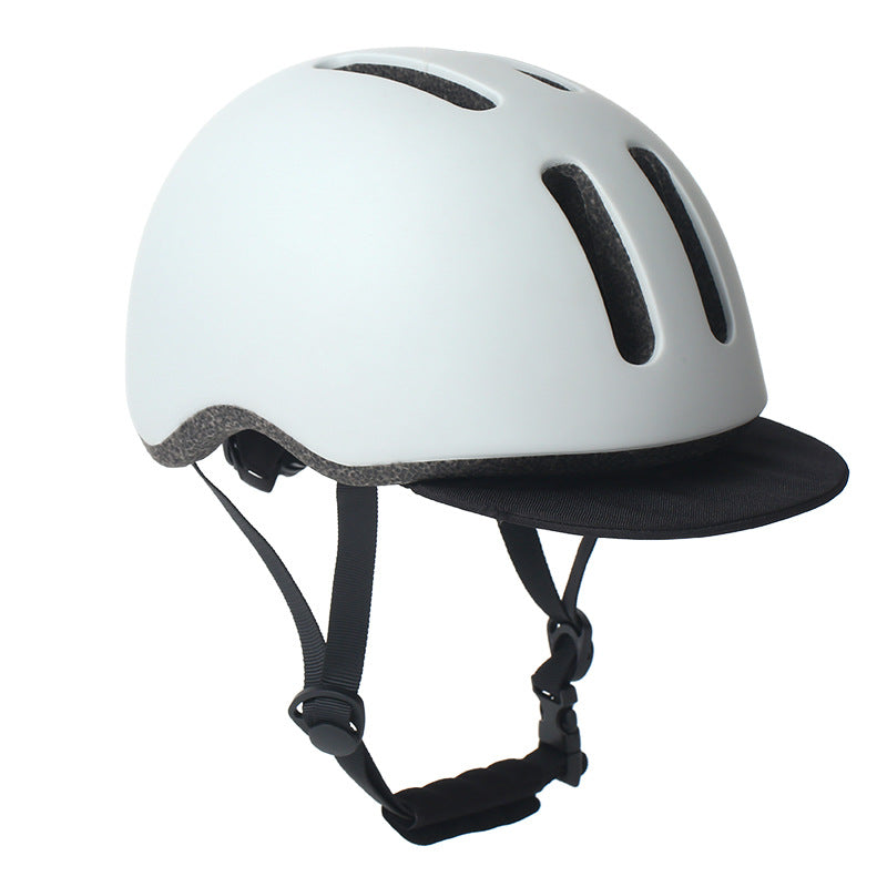Urban Cycling Helmet with Visor – Lightweight One-Piece Shell for Bike, Scooter & Roller Skating