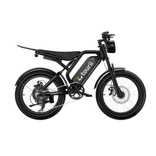 Tourii K20 20 inch 48V lithium battery beach off-road electric snowmobile, fat tire four-wheel electric motorcycle, electric bicycle